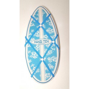 Hang Ten Surfboard Bulletin Board Flip Flop Blue Fabric Ribbon 20"x 9"   123310595280